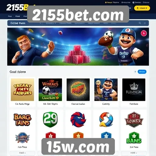Variedade de jogos disponíveis na 2155bet.com